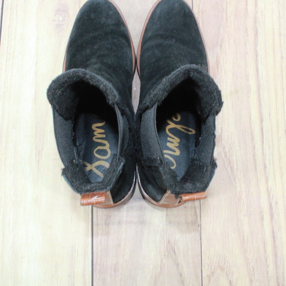 Sam Edelman Jaclyn Waterproof Chelsea Bootie Black Suede Size US 7 - Picture 6 of 9